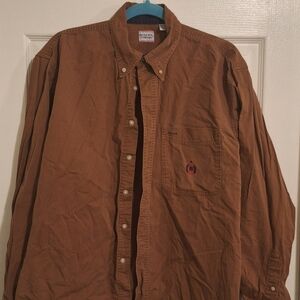 Bugle Boy Brown and Blue Collar Shirt